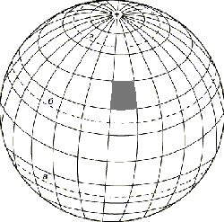 Лист карты ограничен дугами параллелей и меридианов