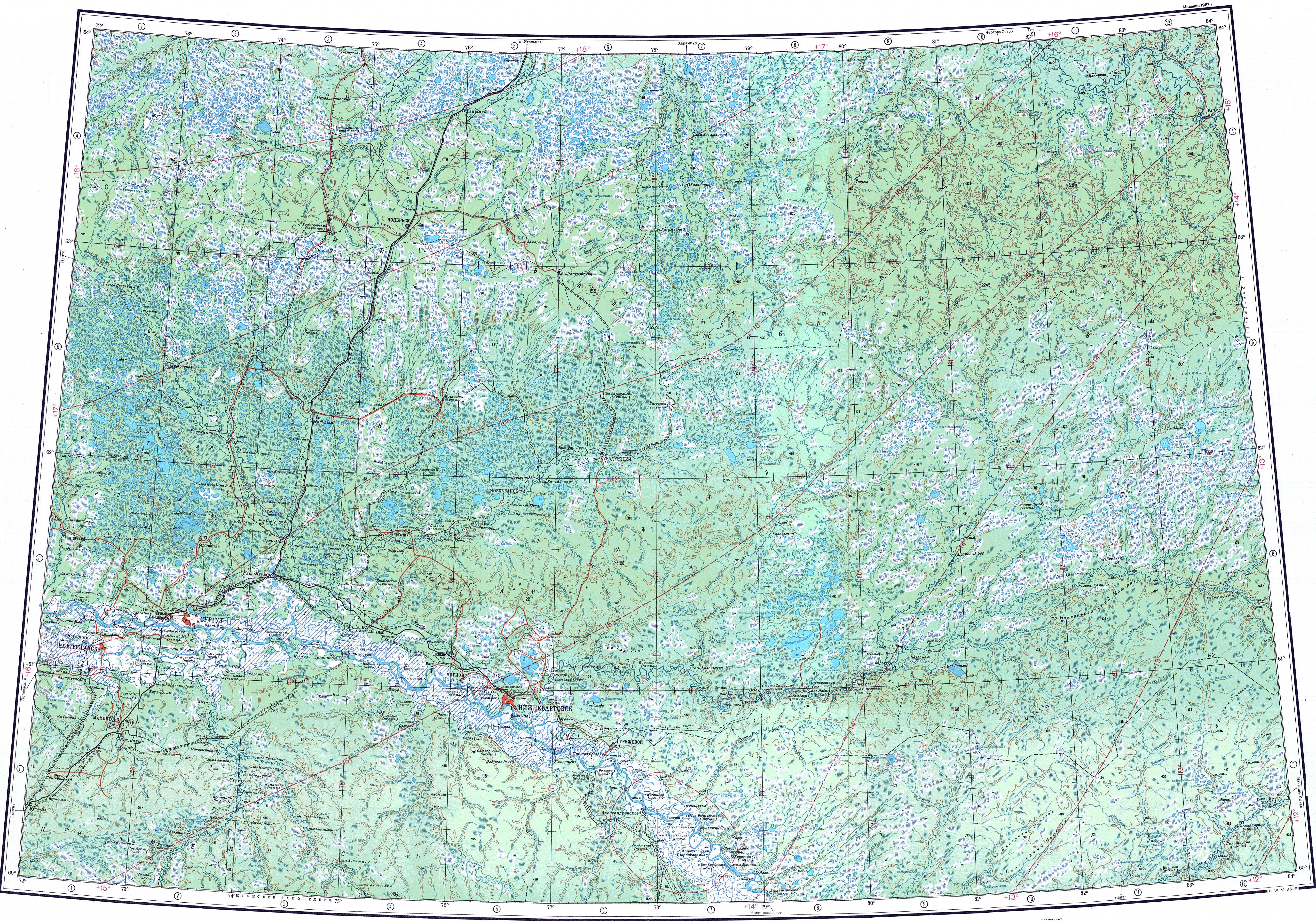 Сургут координаты широта. 61 Параллель Нижневартовск на карте. Топографическая карта Нижневартовска. 61 Параллель на карте ХМАО.
